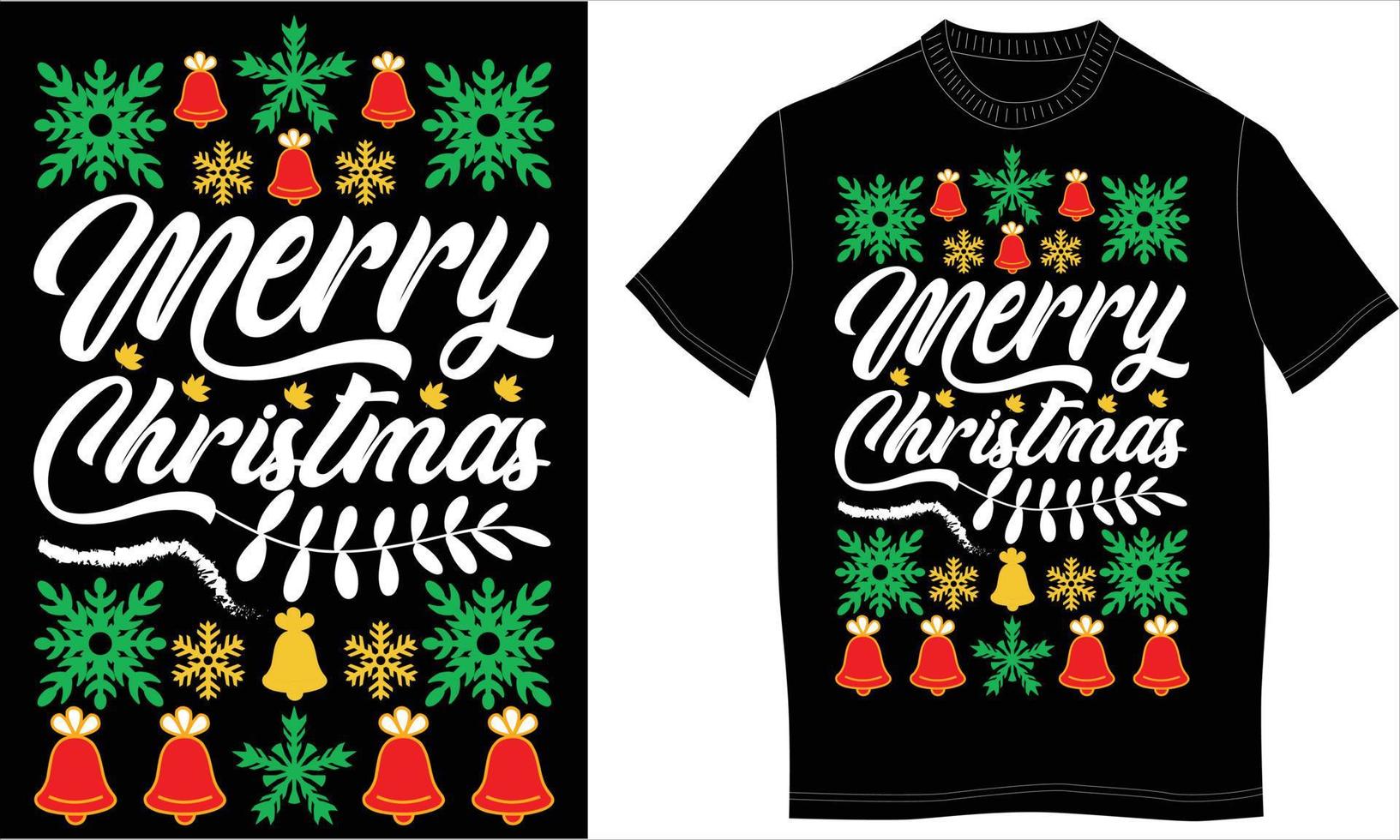 T-Shirt-Design Weihnachten vektor