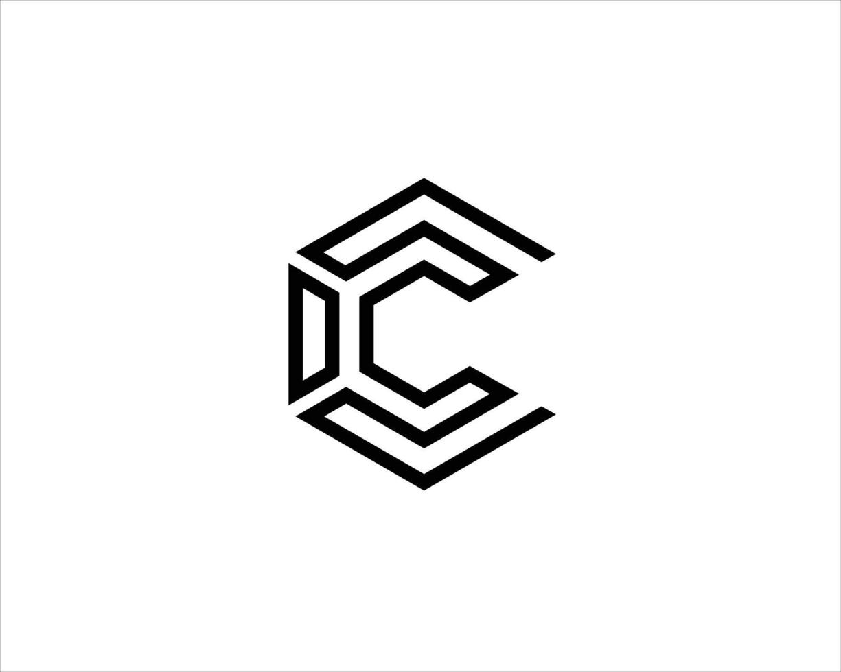 brev c översikt logotyp vektor