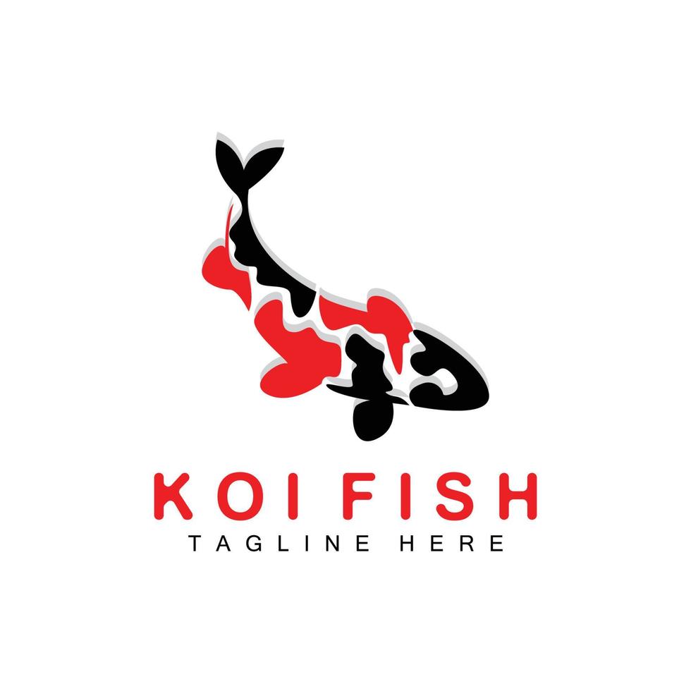 koi fisk logotyp design, kinesisk tur- och triumf dekorativ fisk vektor, företag varumärke guld fisk ikon vektor