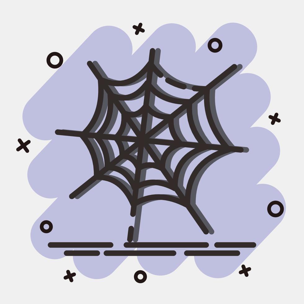 Symbol spiderweb.icon im Comic-Stil. geeignet für Drucke, Poster, Flyer, Partydekoration, Grußkarten usw. vektor