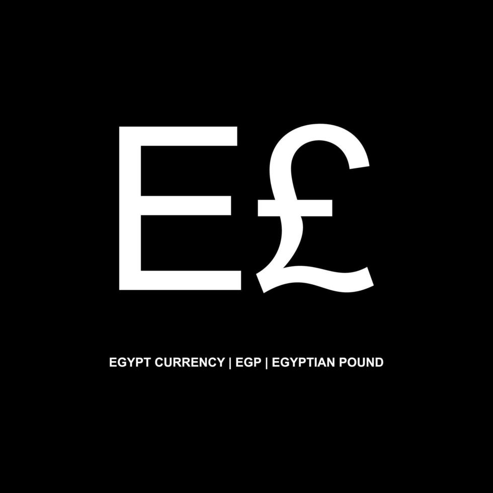 egypten valuta ikon symbol, egyptisk pund, t.ex. vektor illustration