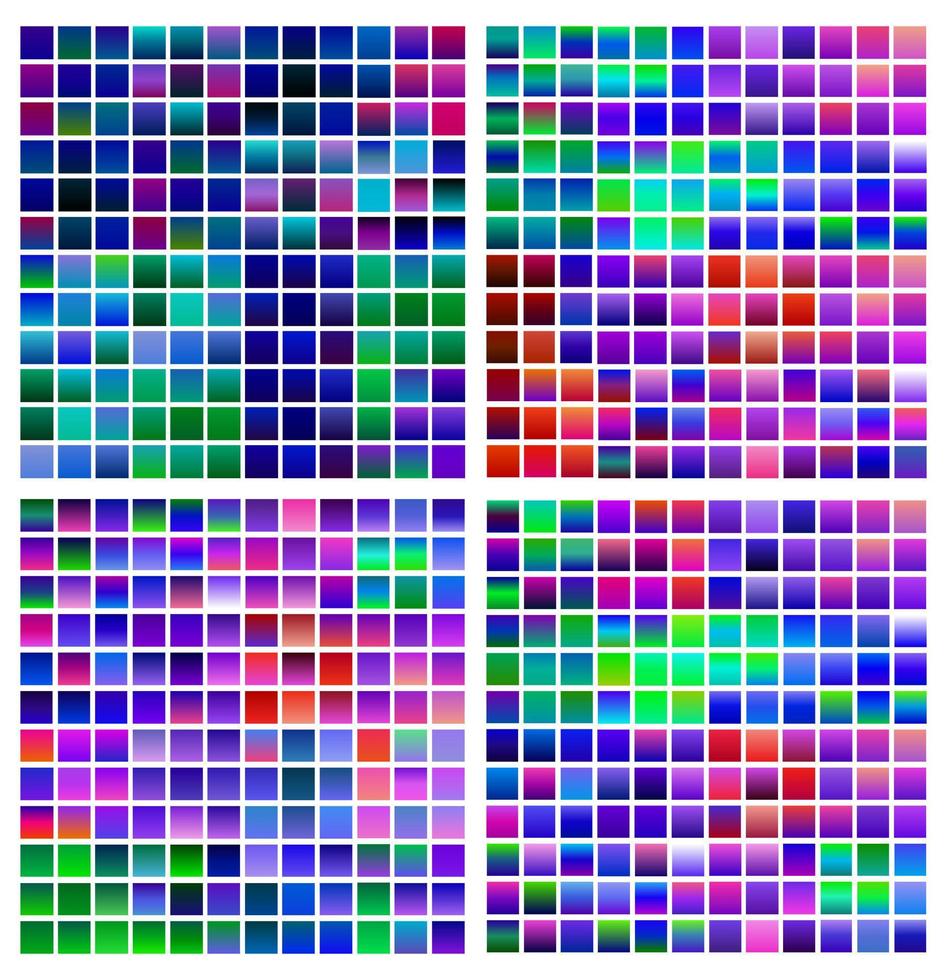 uppsättning färgrutor färgrik lutning bakgrund violett palett av vektor mönster för design och webb begrepp konst