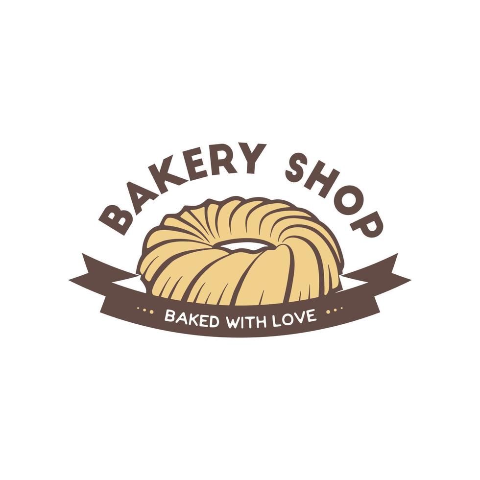 årgång stil bageri affär enkel märka, bricka, emblem, logotyp mall. grafisk mat konst med graverat kaka design vektor element med typografi. linjär organisk bakverk på svart bakgrund.