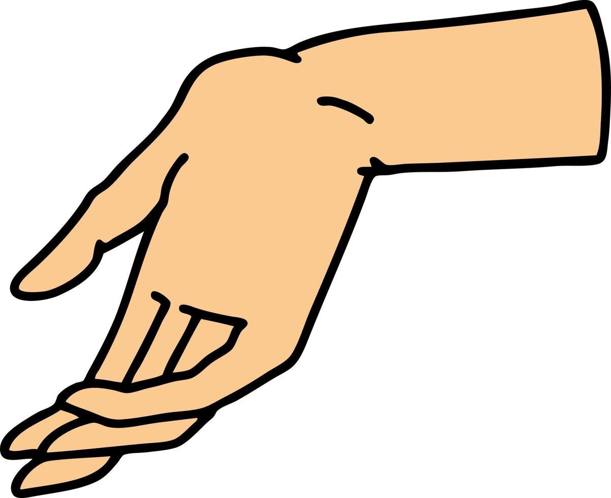 traditionelle Tätowierung einer Hand vektor