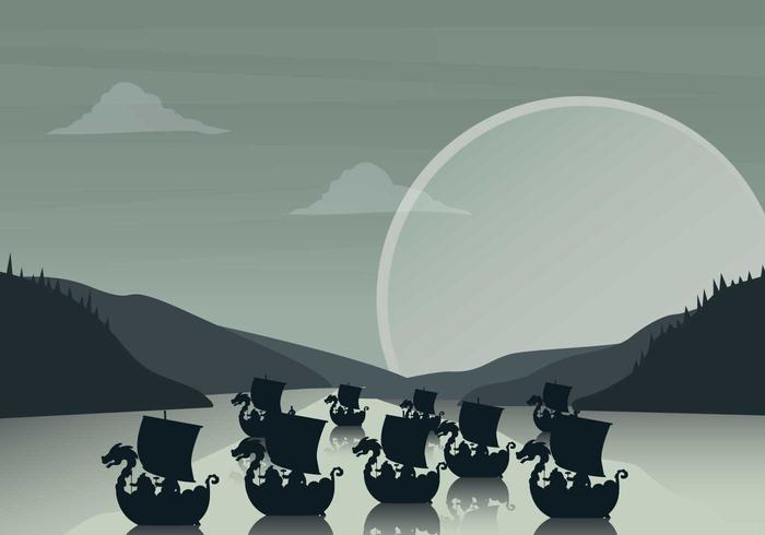 Gratis Viking Ship Illustration vektor