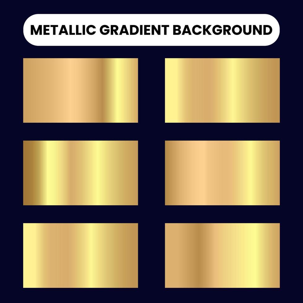 sammlung von goldmetallischem farbverlaufshintergrund vektor
