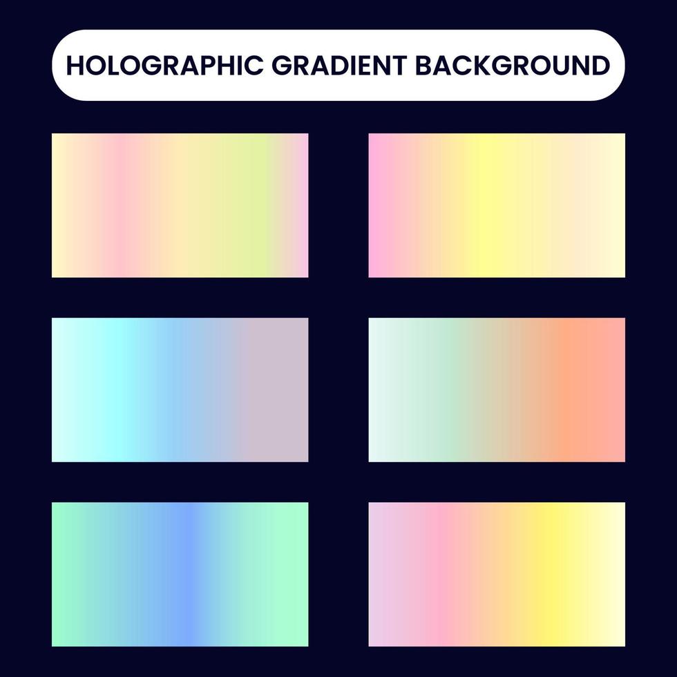 samling av holografiska lutning bakgrund vektor
