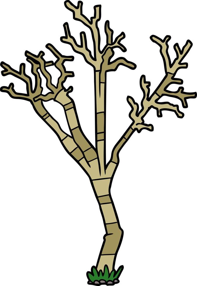 tecknad serie vinter- träd vektor