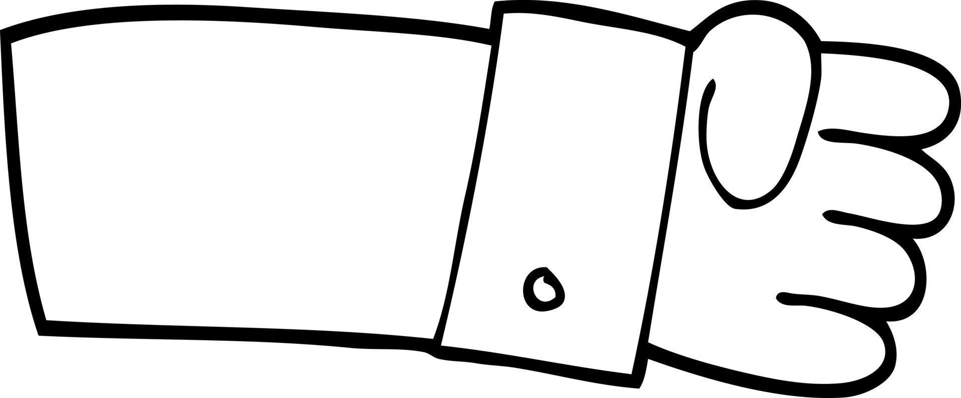 Schwarz-Weiß-Cartoon-Judo-Chop-Shirt-Arm vektor