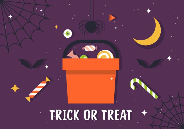 Gratis Trick eller Treat Candy Illustration vektor