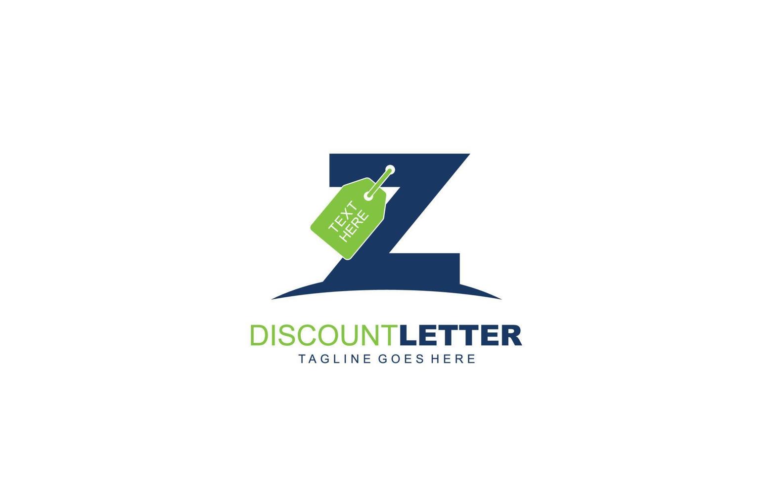 Z-Logo-Rabatt für Bauunternehmen. Briefvorlage Vektor-Illustration für Ihre Marke. vektor