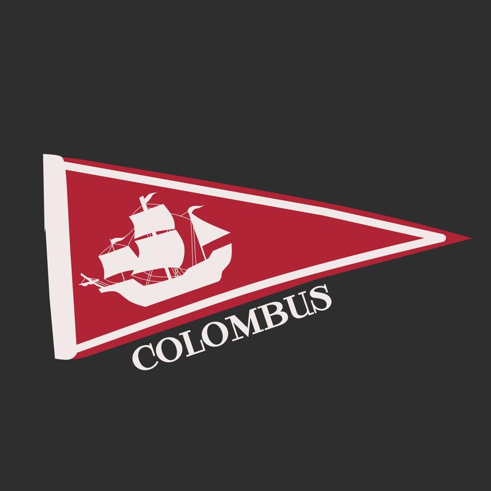Illustrationsvektor des Kolumbus-Tages, Vintage-Schiff perfekt für Druck usw vektor