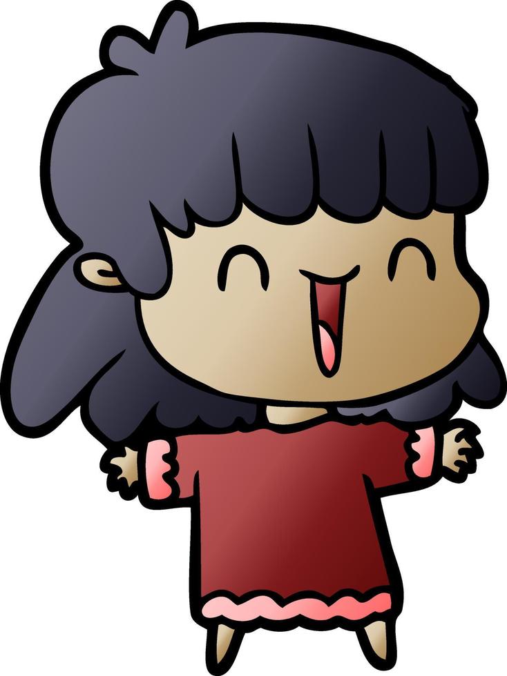 Cartoon-Doodle-Charakter Frau vektor