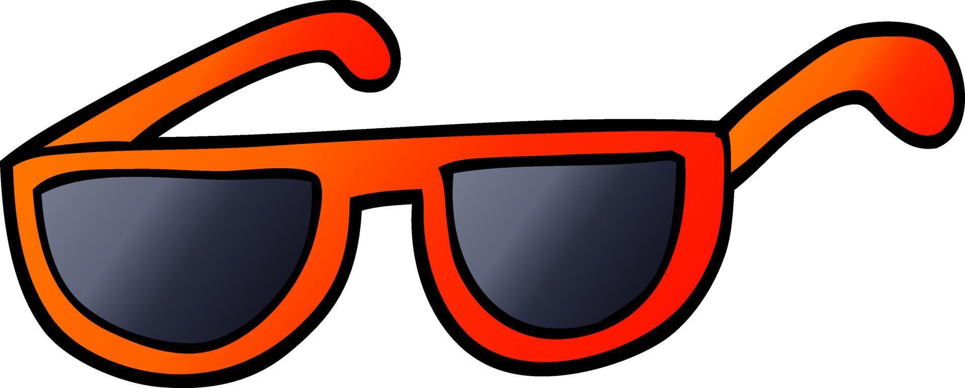 Vektor-Gradient-Illustration Cartoon-Sonnenbrille vektor