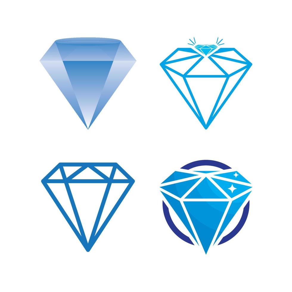diamant logotyp mall vektor ikon