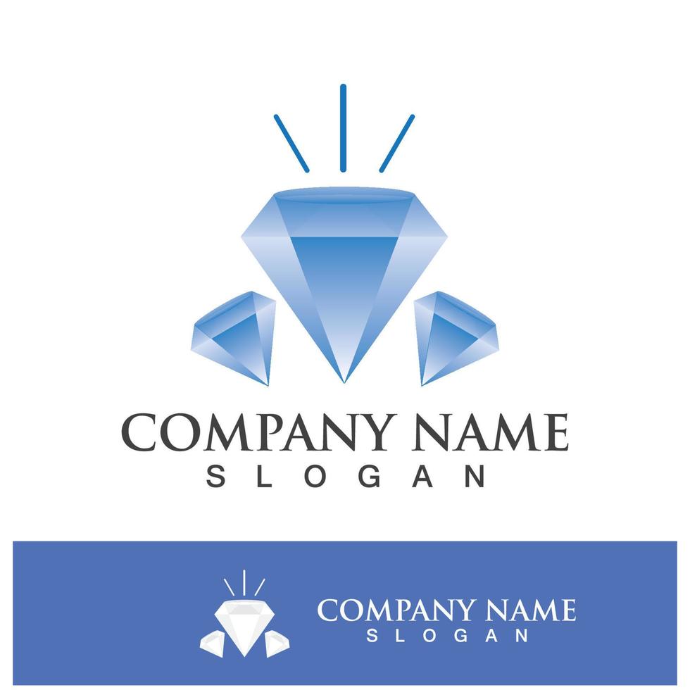 Diamant-Logo-Vorlage Vektor-Symbol vektor