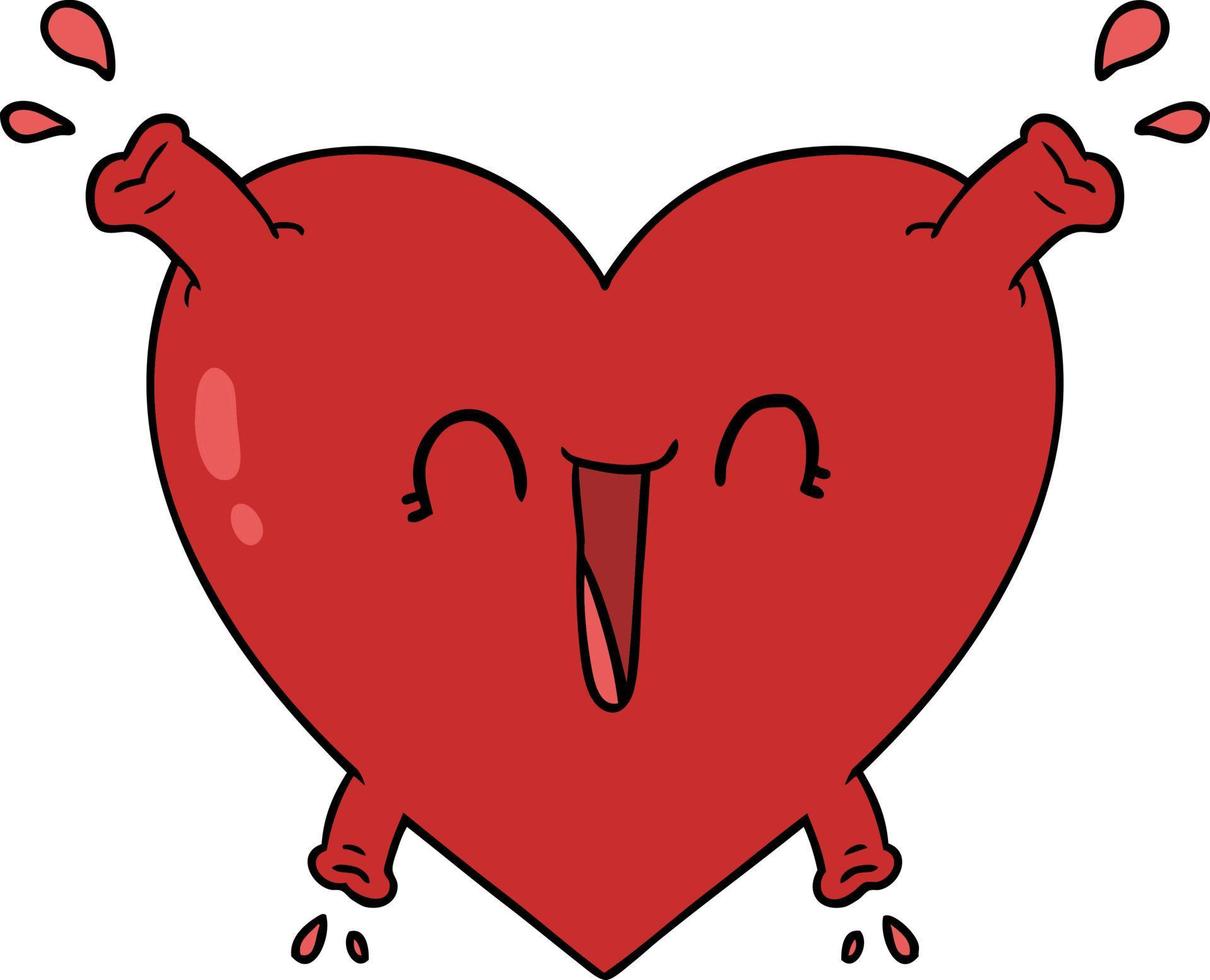 tecknad serie friska hjärta vektor