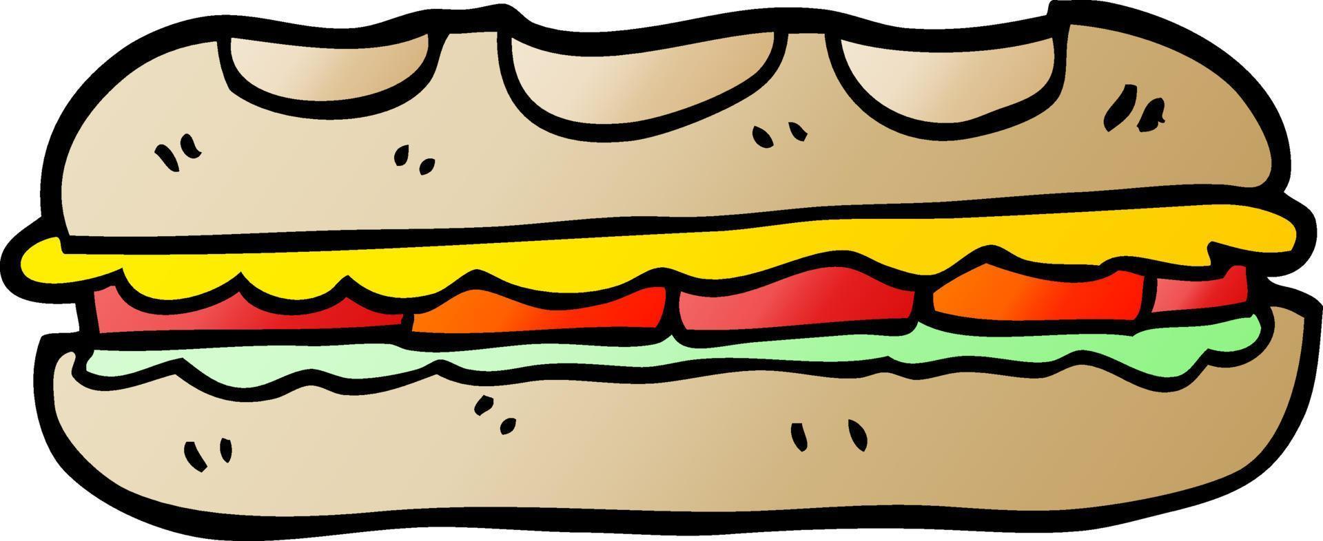 vektor lutning illustration tecknad serie gott smörgås