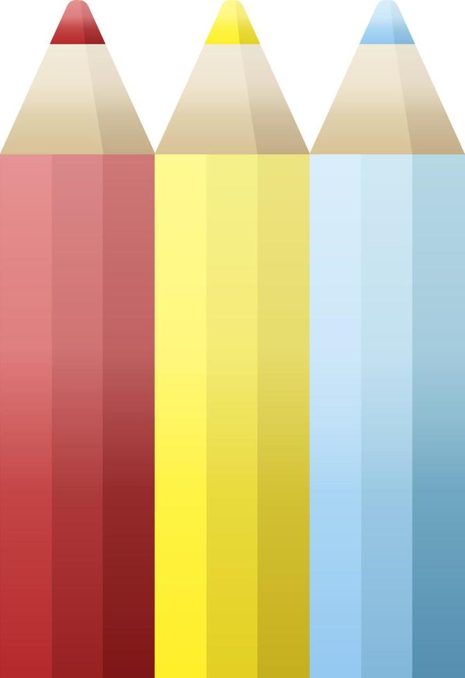 Färg pennor grafisk vektor illustration ikon