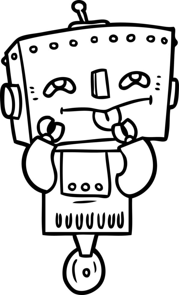 tecknad serie robot karaktär vektor