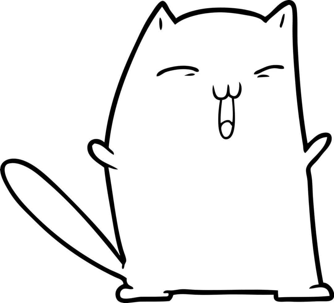 vektor tecknad serie katt