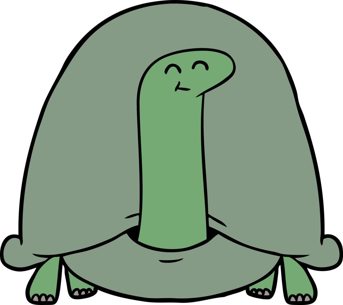 Vektor-Cartoon-Schildkröte vektor