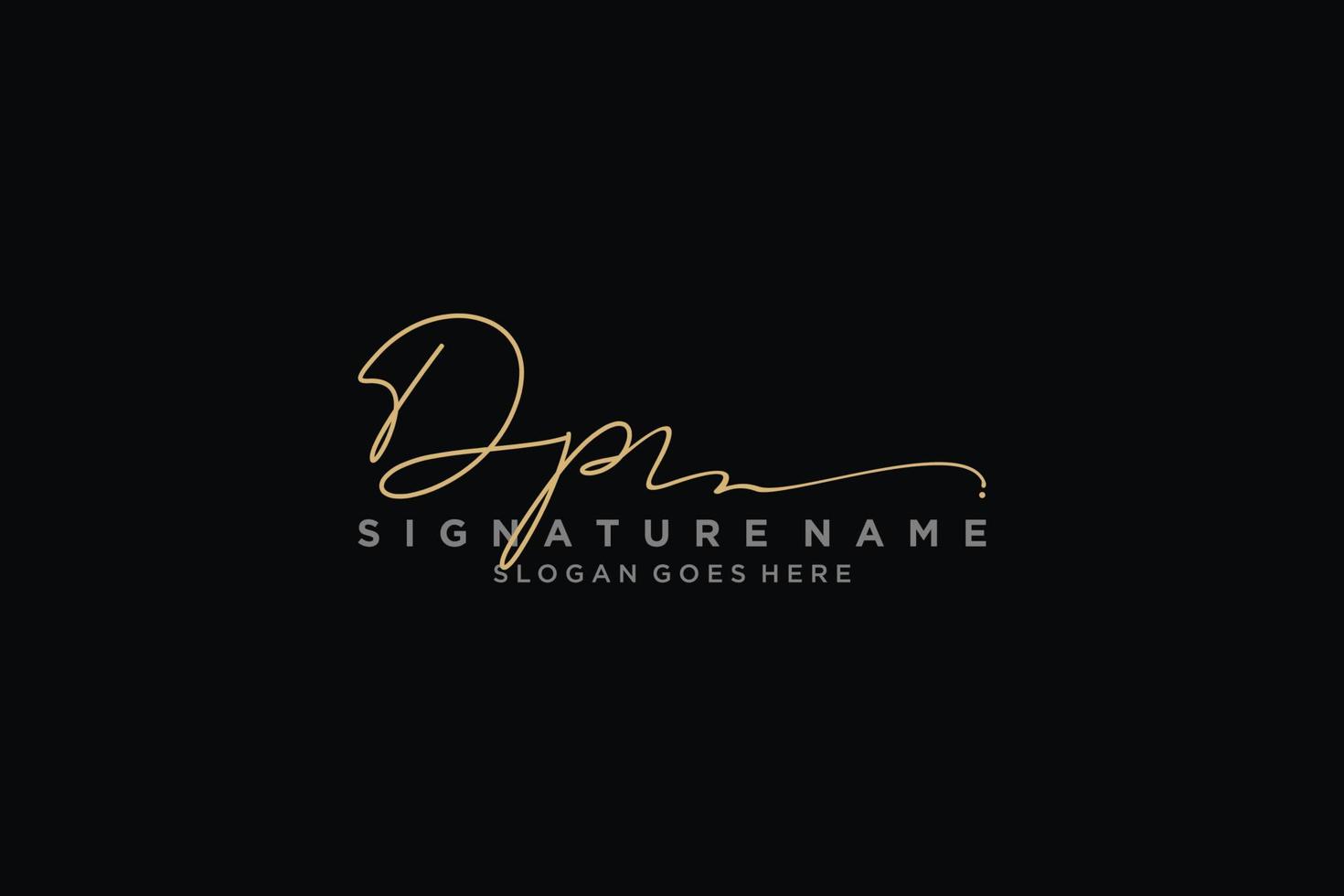 första dp brev signatur logotyp mall elegant design logotyp tecken symbol mall vektor ikon