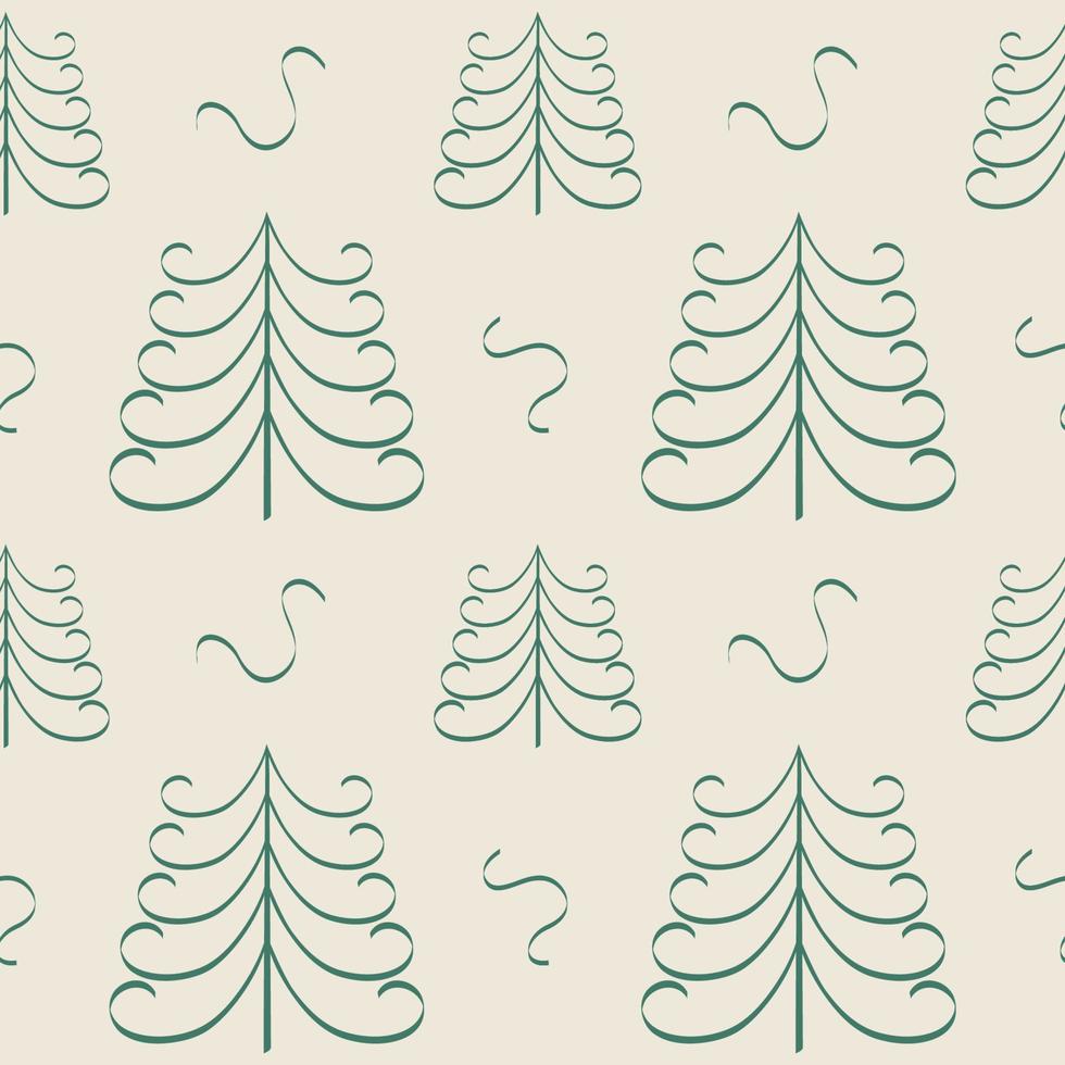 Vektor Musterdesign von Weihnachtsbäumen auf hellem Hintergrund