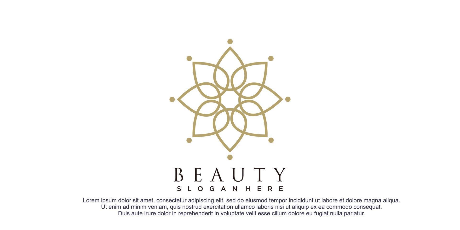 minimalistisches Lotusblumen-Logo-Design für Beauty Spa vektor