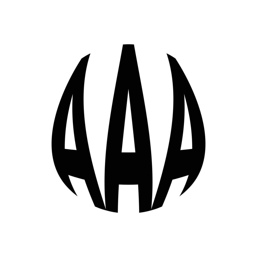 kreatives rundes aaa-buchstaben-logo-design vektor