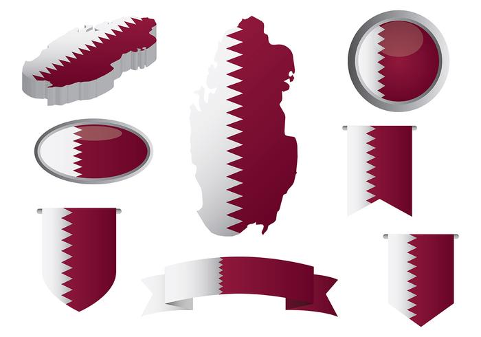 Gratis Qatar ikoner vektor
