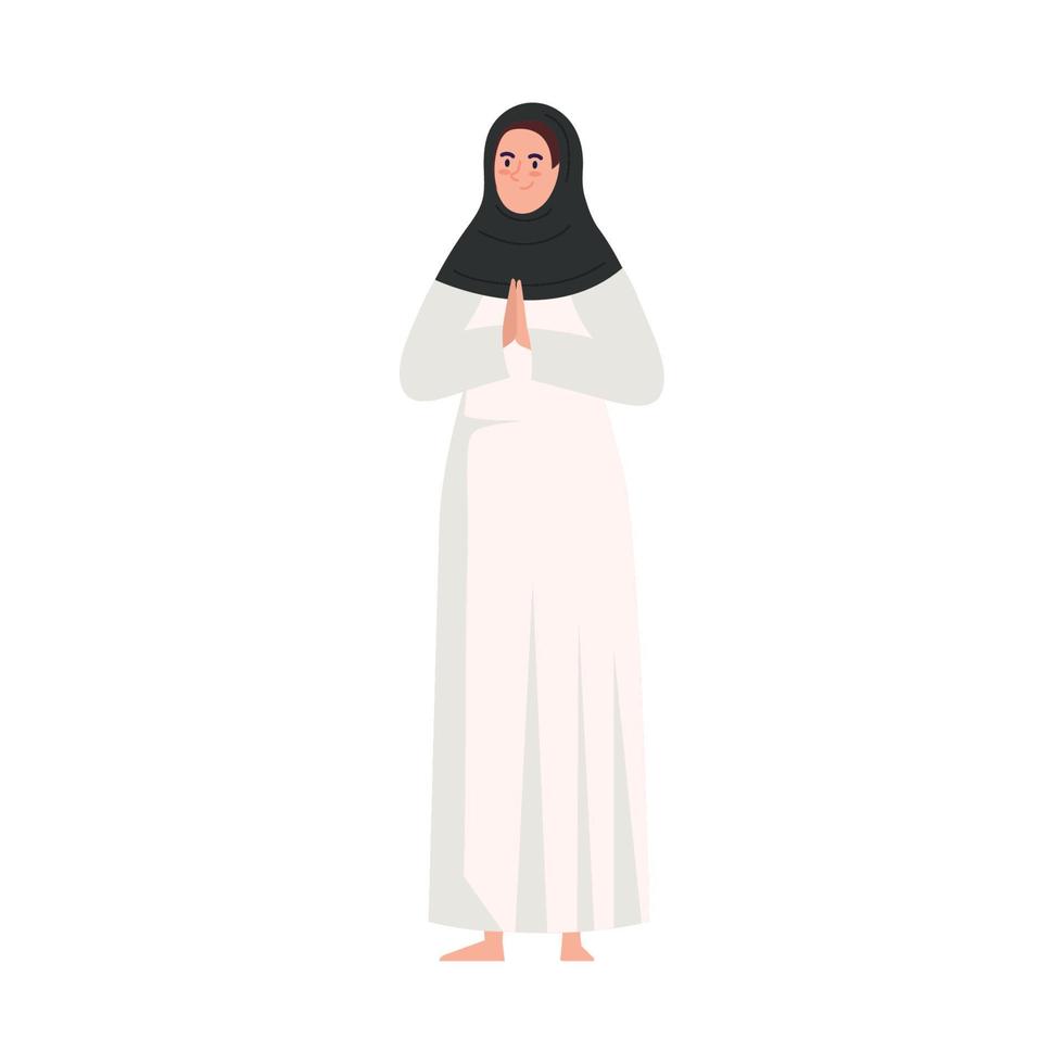 muslimische Frau beten vektor