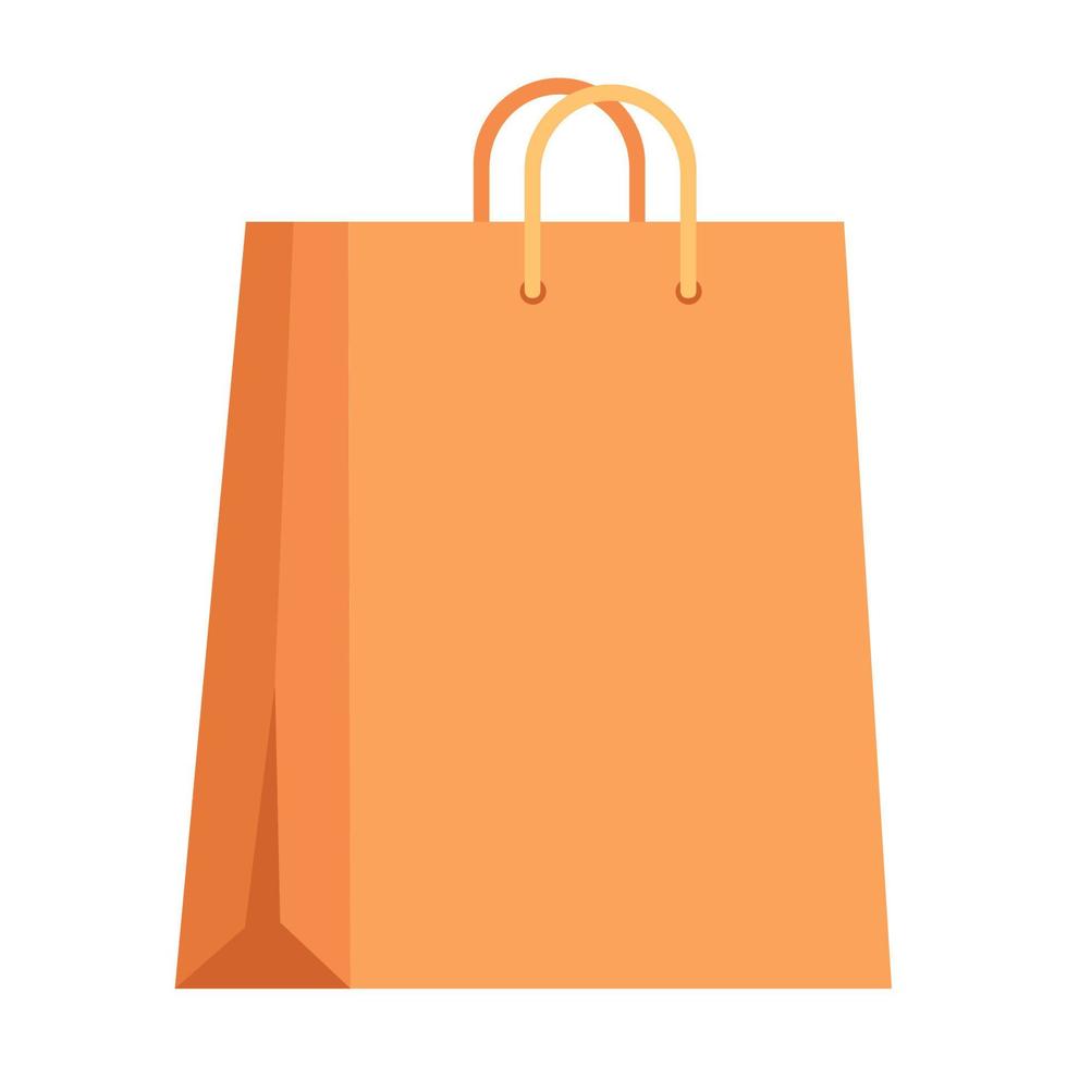 orangefarbener Einkaufstaschengriff vektor