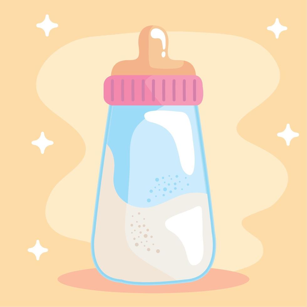 Baby-Milchflasche trinken Lebensmittel-Symbol vektor