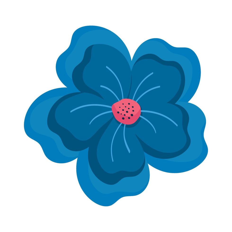 blauer Blumengarten vektor