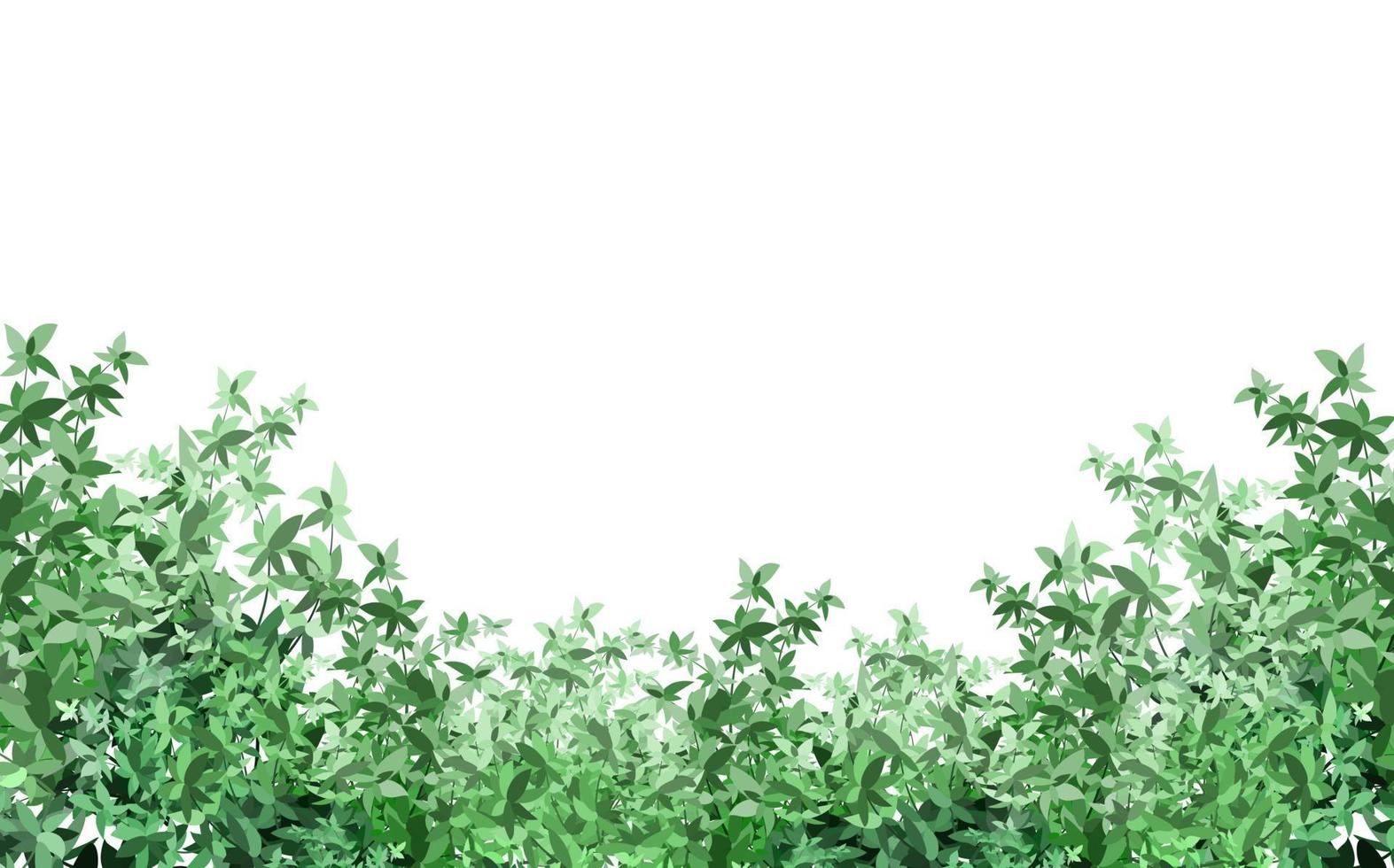 uppsättning av dekorativ grön växt i de form av en häck.realistisk trädgård buske, säsong- buske, buxbom, träd krona buske lövverk. vektor
