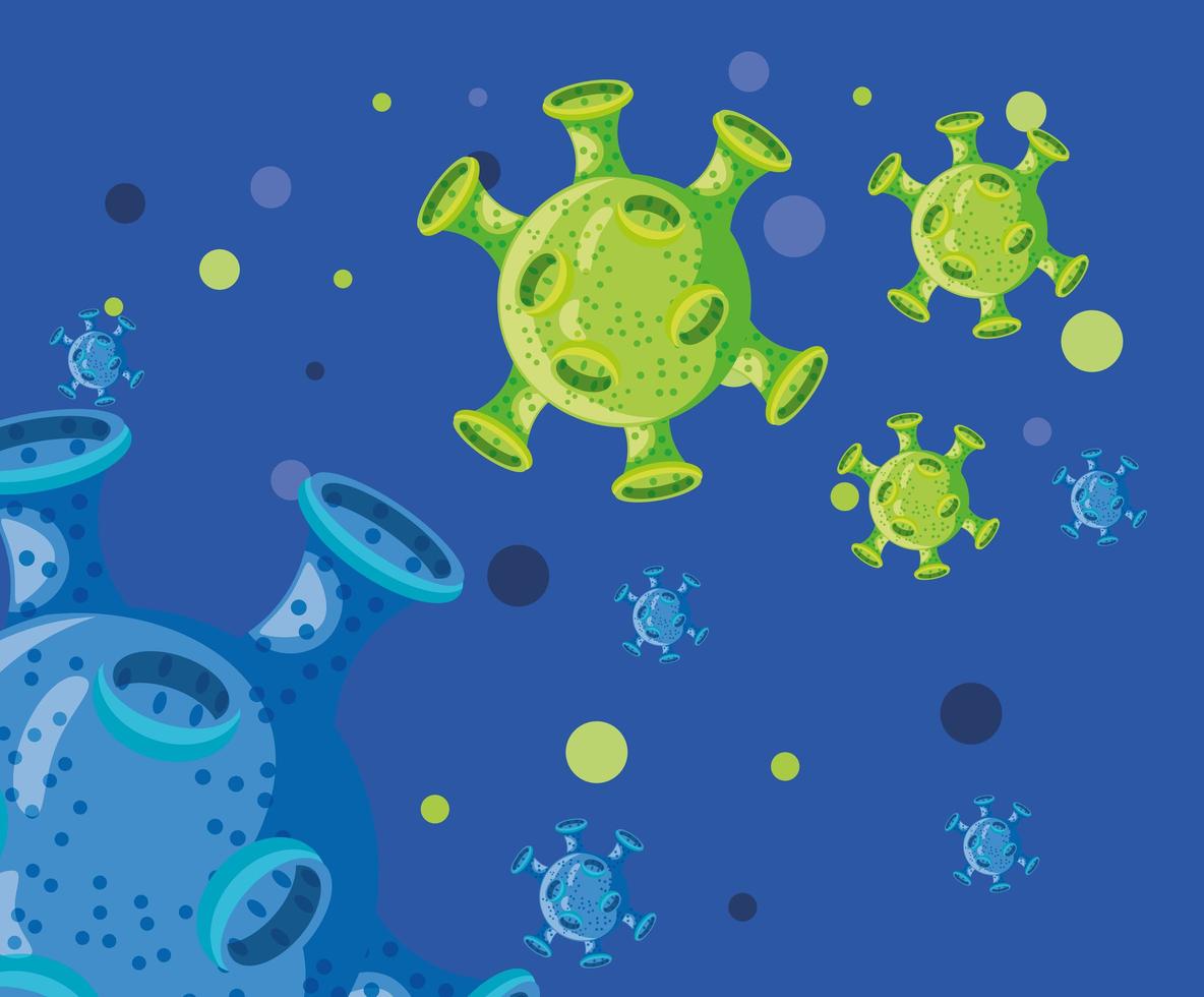 Plakat mit Virion des Coronavirus vektor