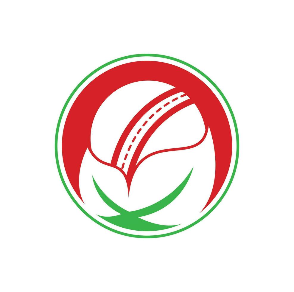 Cricket und Blatt-Vektor-Logo-Design. einzigartige Cricket- und Bio-Logo-Designvorlage. vektor