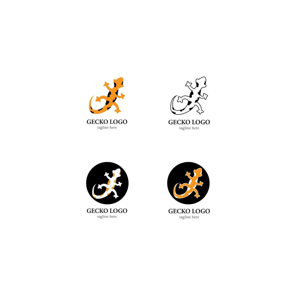 Gecko-Logo-Vorlage vektor
