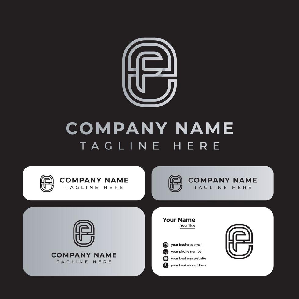 brev ef översikt logotyp, lämplig för några företag eller personlig identitet. vektor