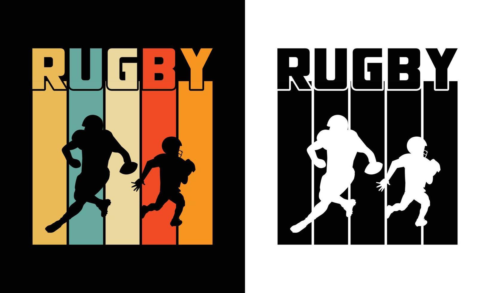 American-Football-T-Shirt-Design, Rugby-T-Shirt-Design vektor
