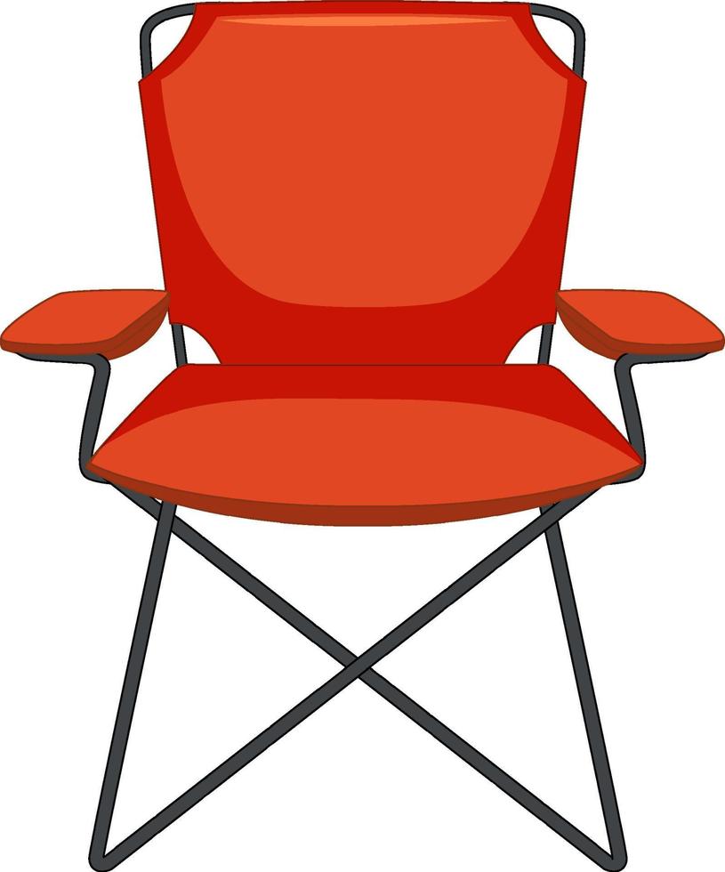 en röd camping stol vektor