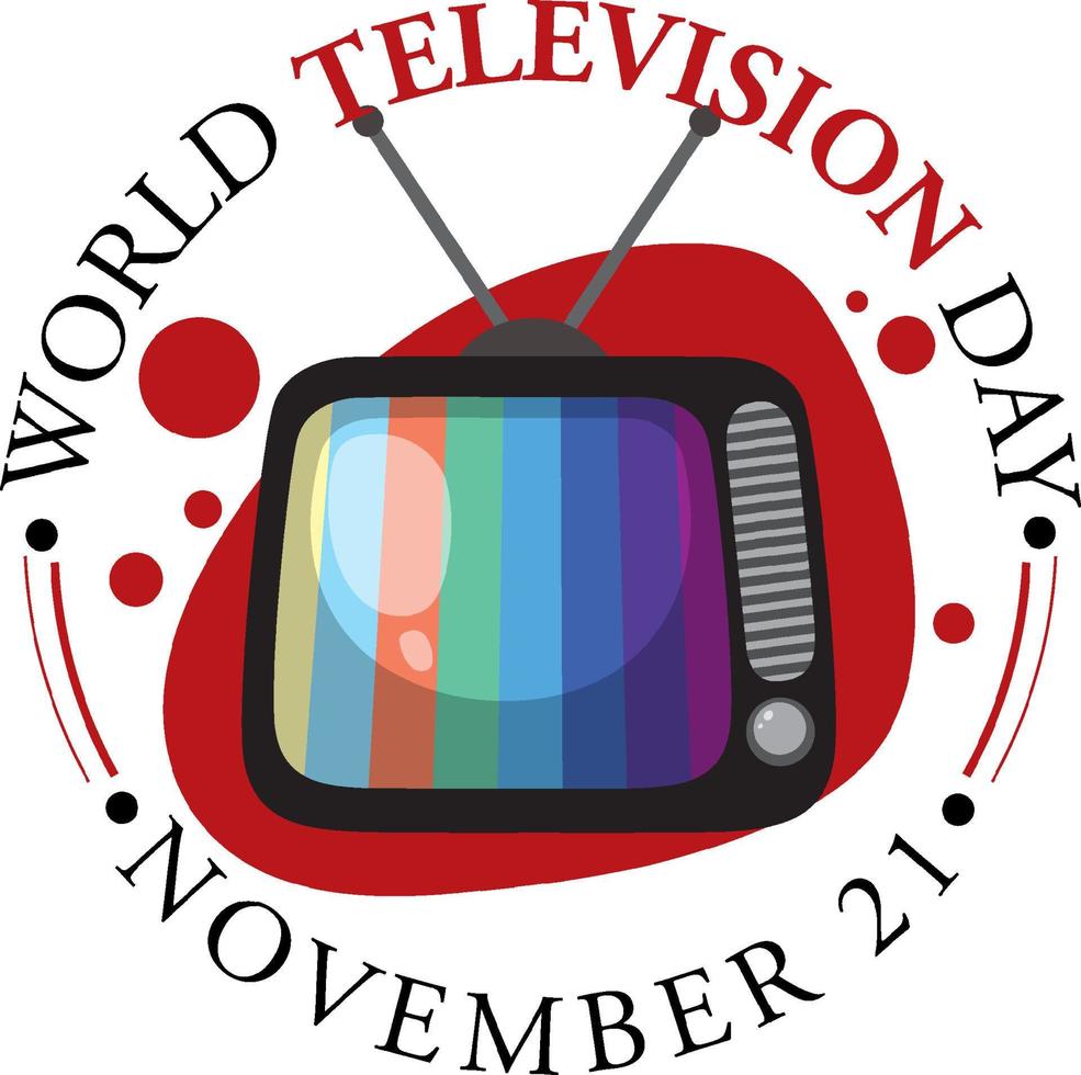 Logo-Design zum Weltfernsehtag vektor