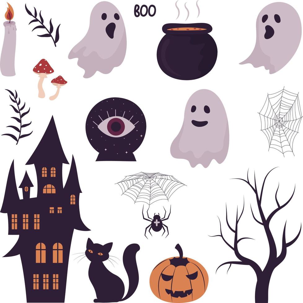 Halloween-Clipart-Set vektor