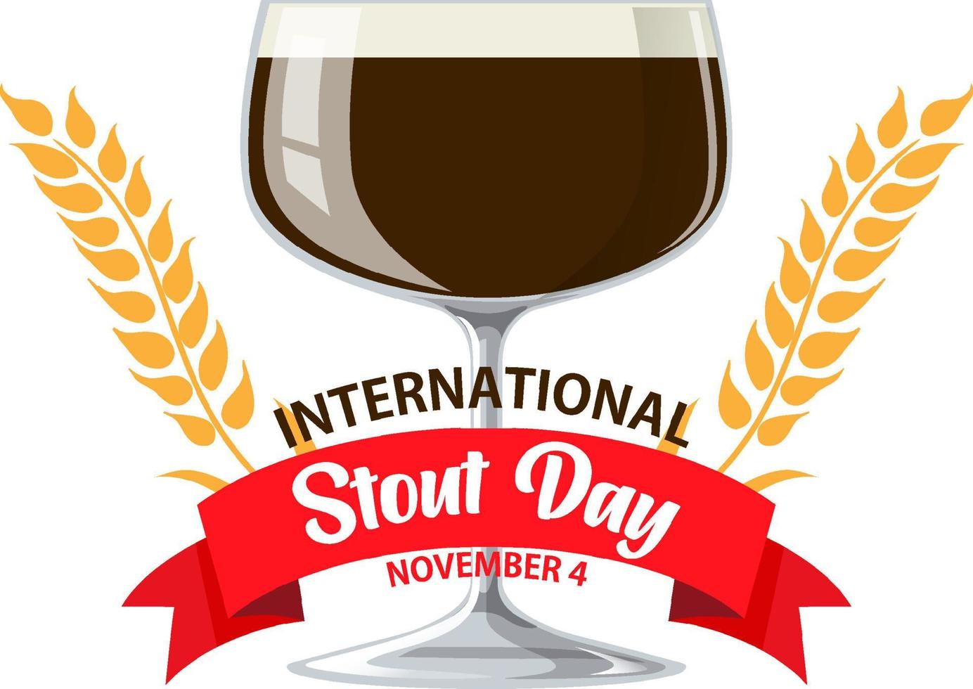 internationell stout dag affisch design vektor