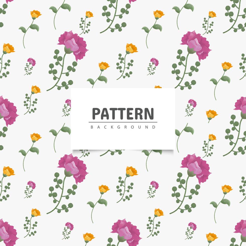 nahtlose Muster bunte Blumen Hintergrunddesign vektor