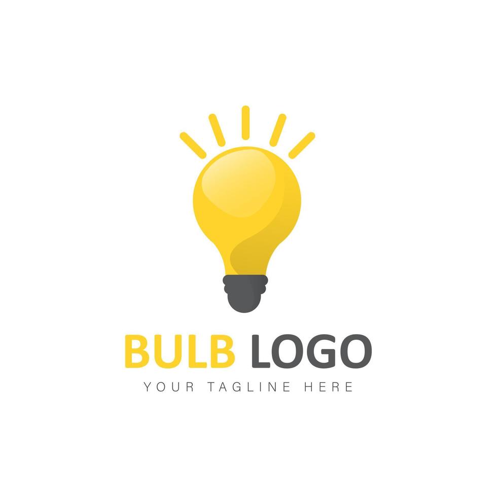Glödlampa logotyp design illustration vektor