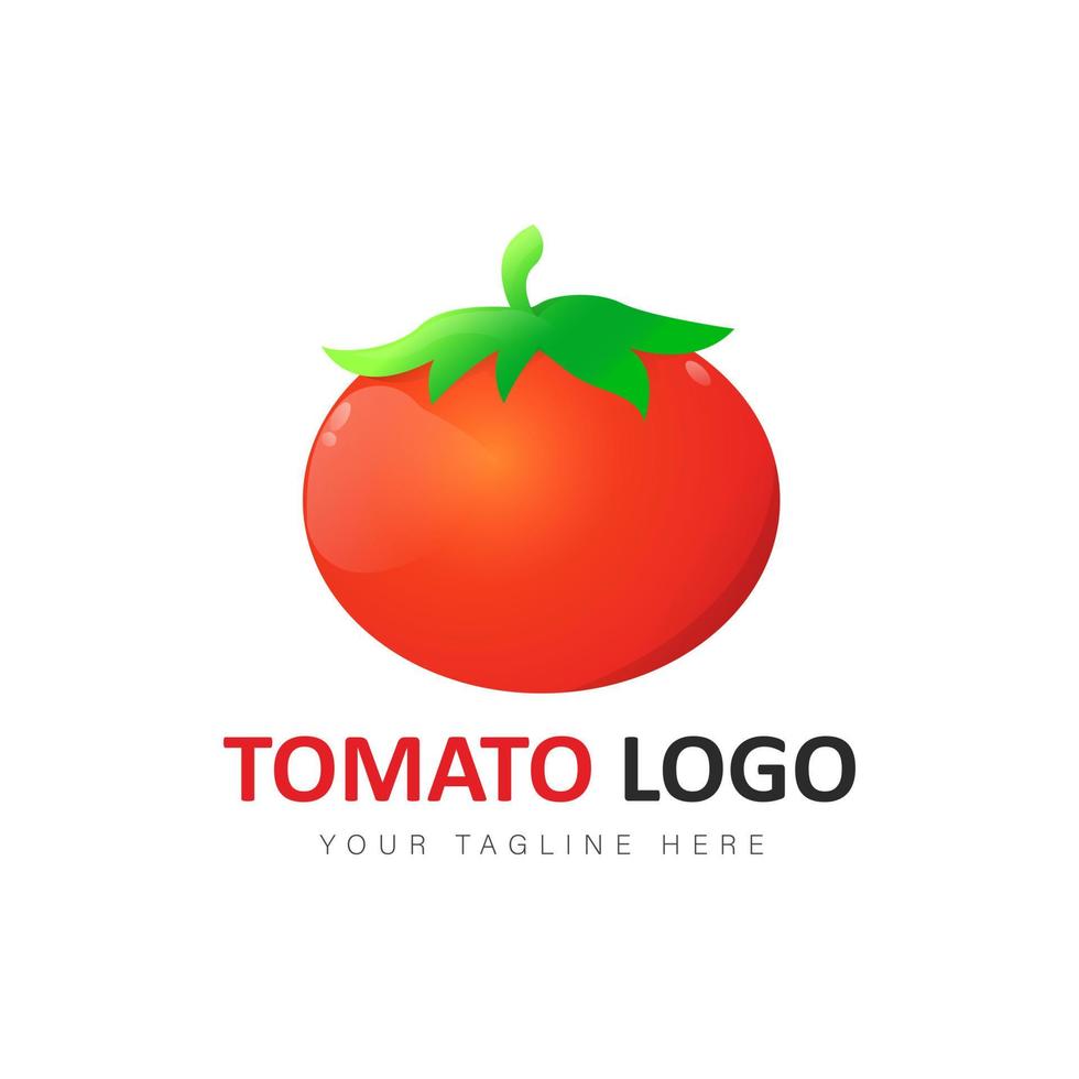 tomat logotyp lutning design illustration vektor