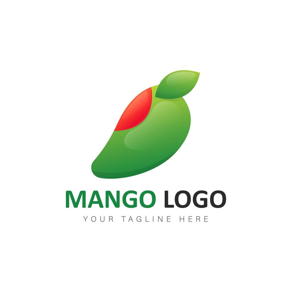 mango logotyp lutning design illustration vektor