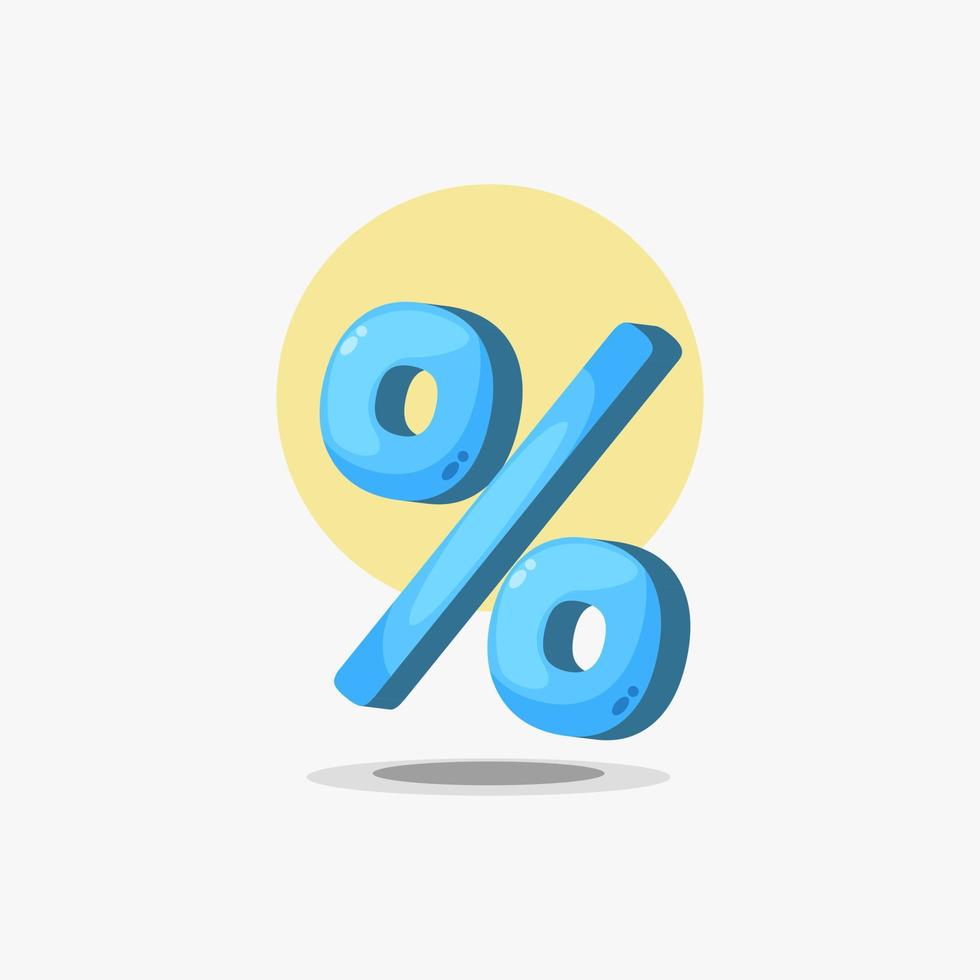 Prozent-Icon-Design-Illustration vektor